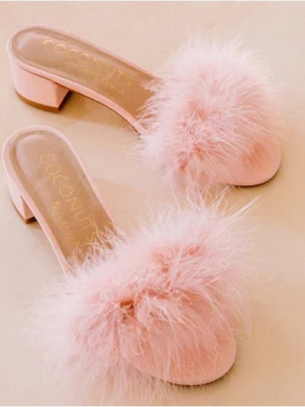 Coconuts by Matisse Olivia Blush Fluffy Heels